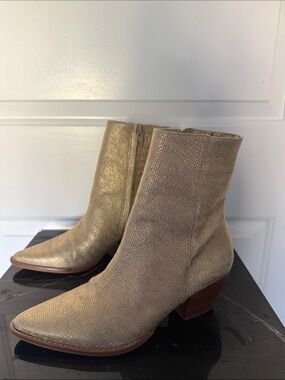 Matisse Metallic Gold Ankle Booties